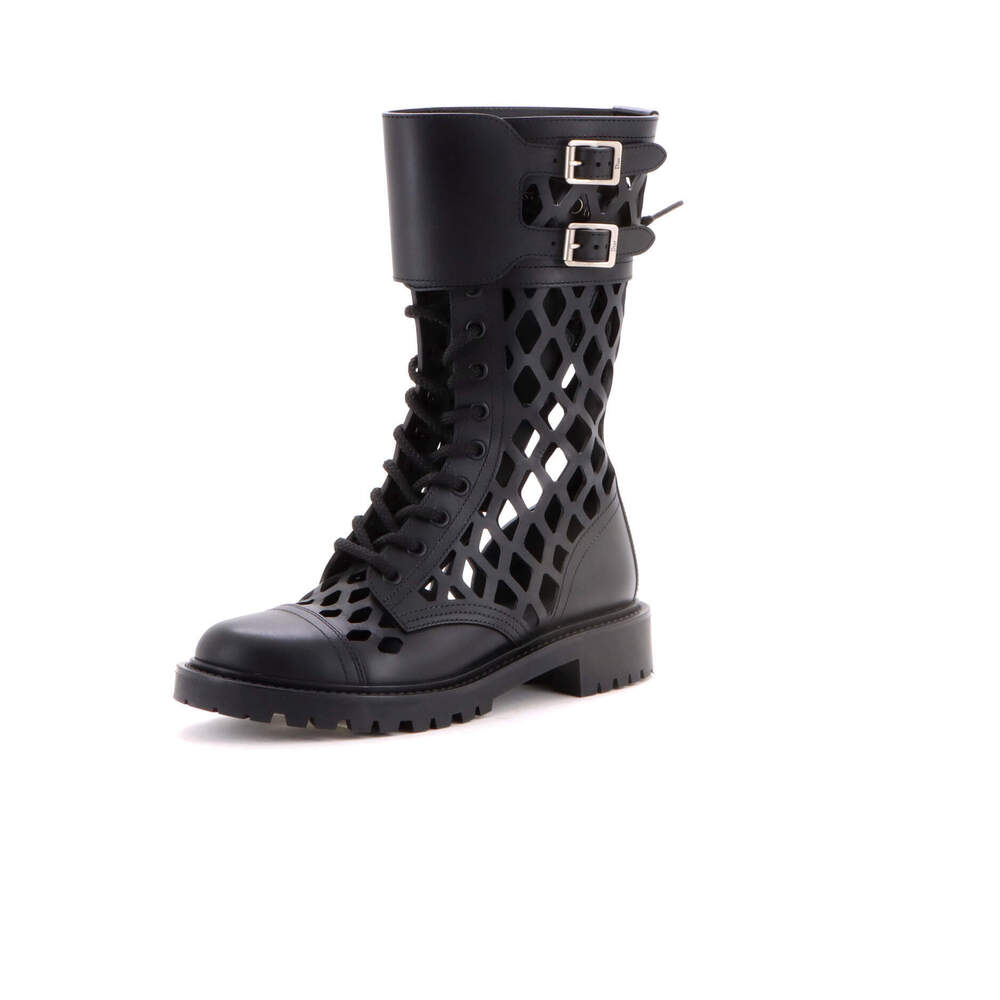 Christian Dior Women's D-Trap Cut-Out Ankle Boots Leather